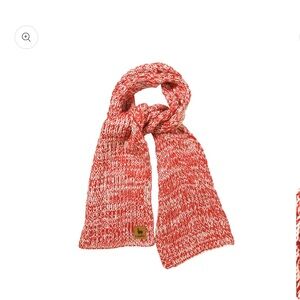 Campo Alpaca Knitted Scarf - Red & White